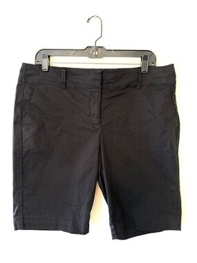Ann Taylor Black Boardwalk Bermuda Shorts Quiet Luxury Minimalist Tailored Chic